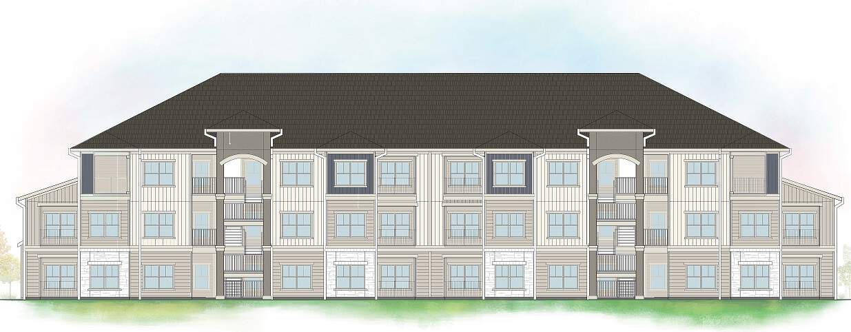 BLDG TYPE II - FRONT ELEVATION RENDER No Line